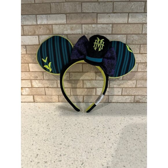 Disney Paris The Haunted Mansion Glow in the Dark Minnie Mouse Ears Headband - Picture 1 of 3